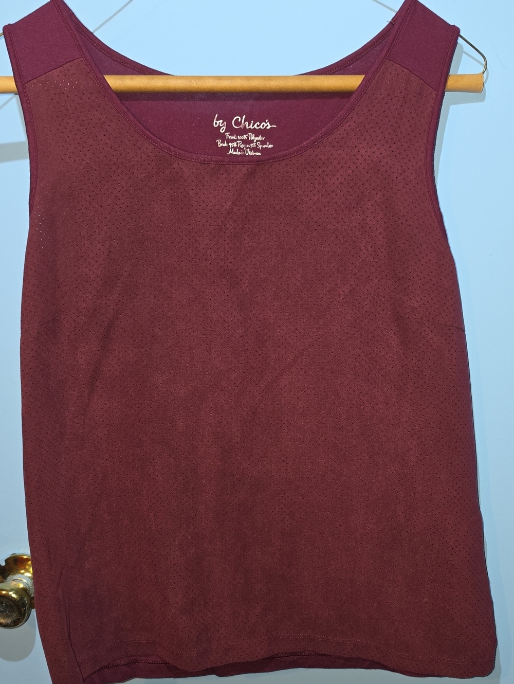 Chico's Sleeveless Tank Top in Burgundy